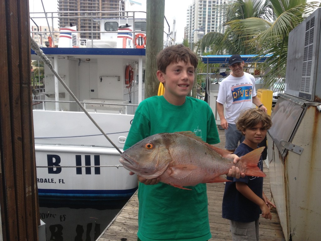 Nice mutton snapper caught aboard the Mary B III