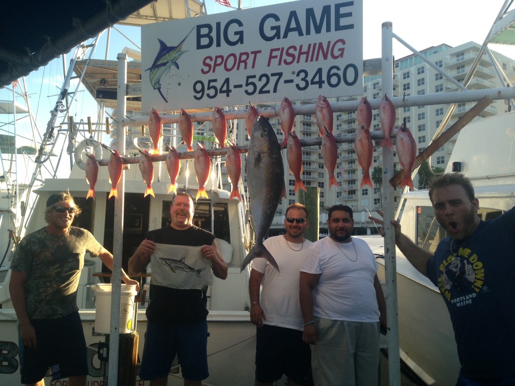 vermillion snappers, amberjack and shark