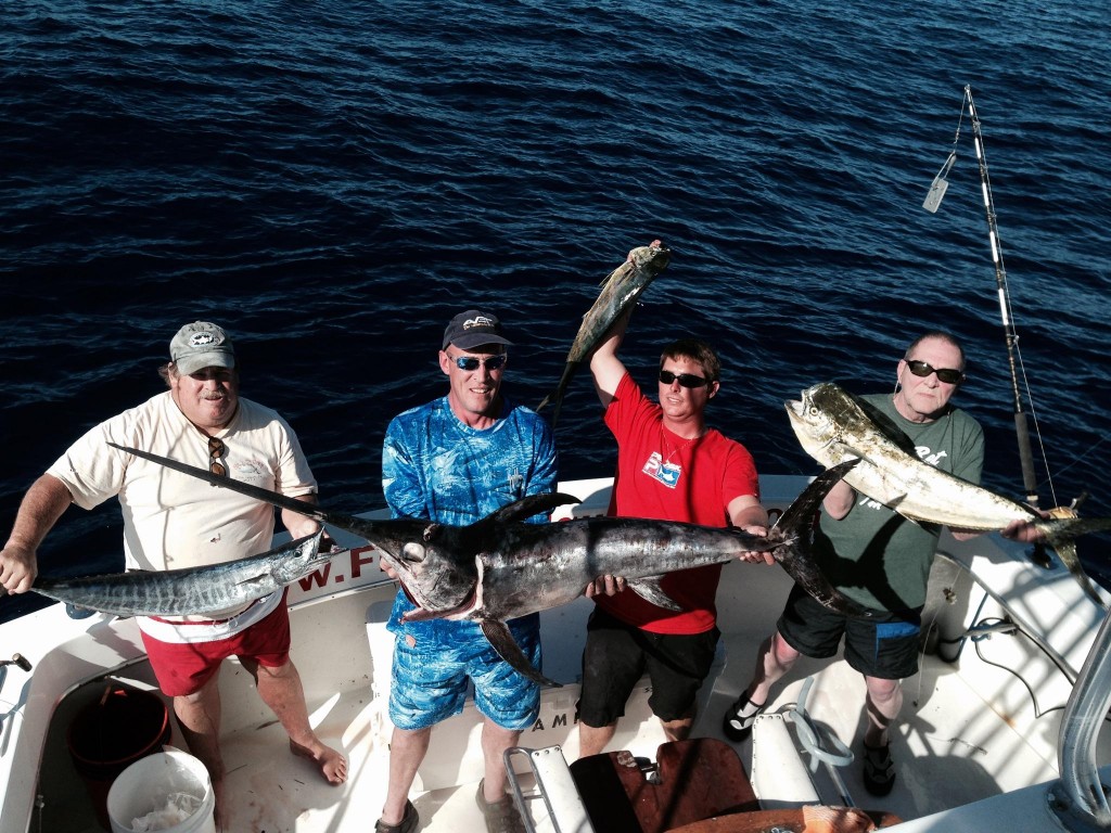 Nice swordfish, dolphin and wahoo
