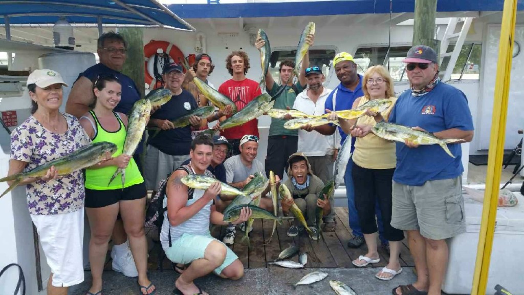 Nice catch of dolphin caught aboard Mary B III