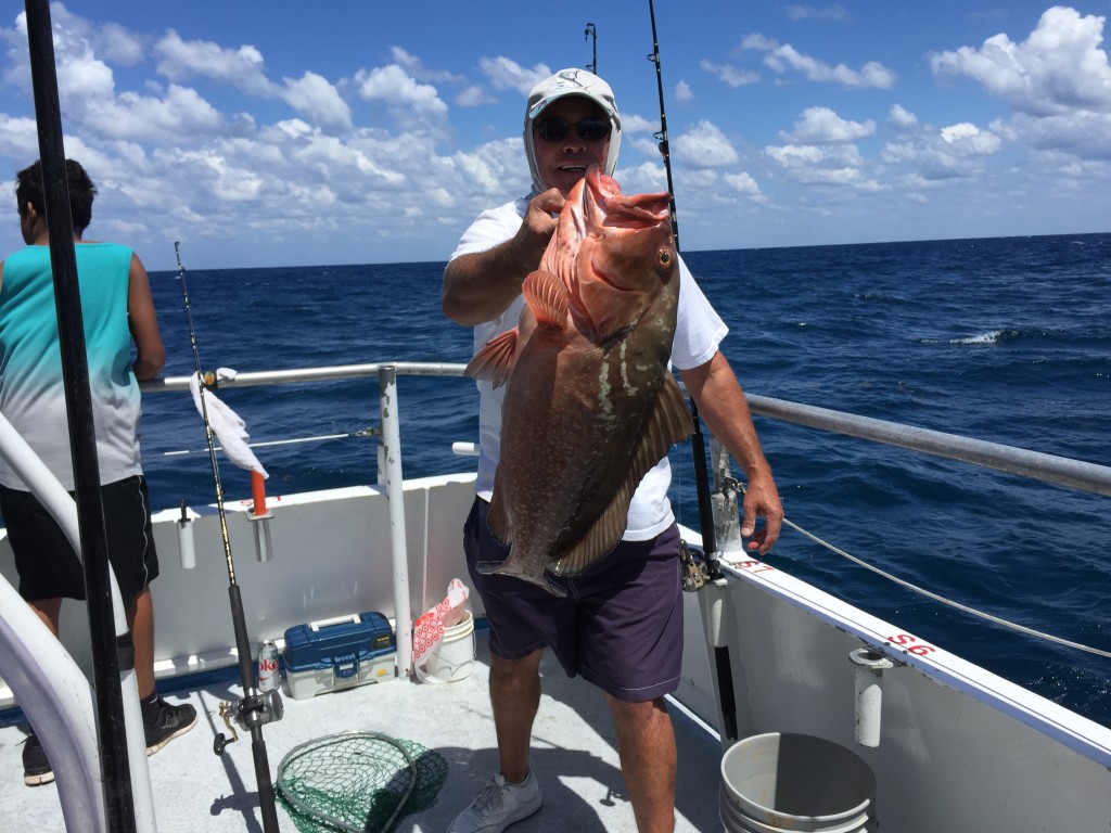 Red grouper caught on the Catch My Drift