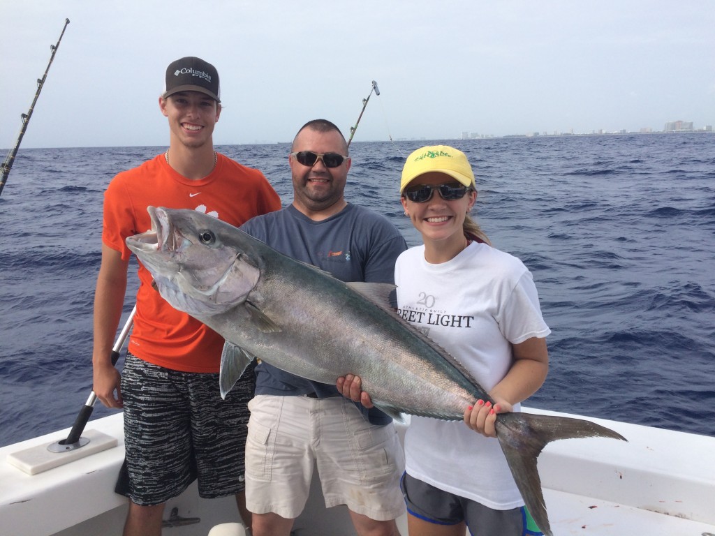 Nice amberjack caught deep dropping 