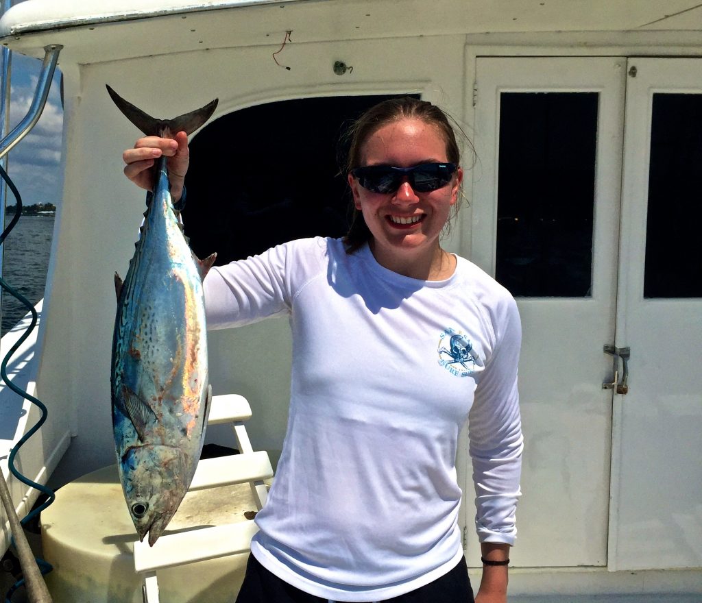 Nice bonito caught trolling the reef.