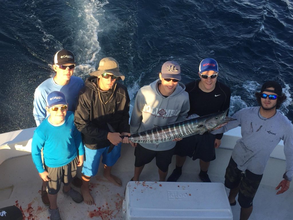 Nice wahoo just caught trolling the Ft Lauderdale reef.