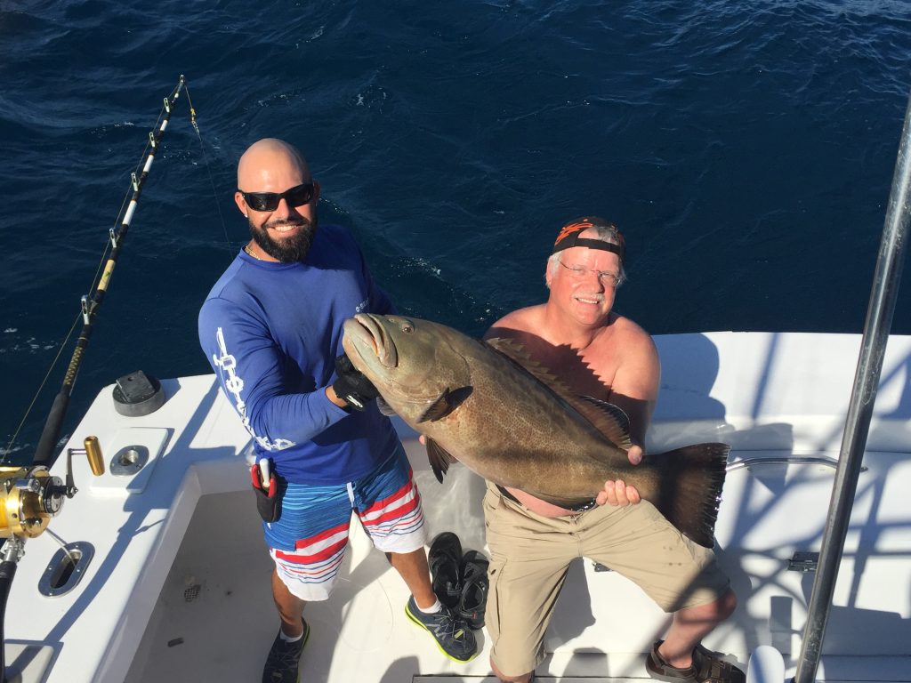 Nice grouper caught deep dropping