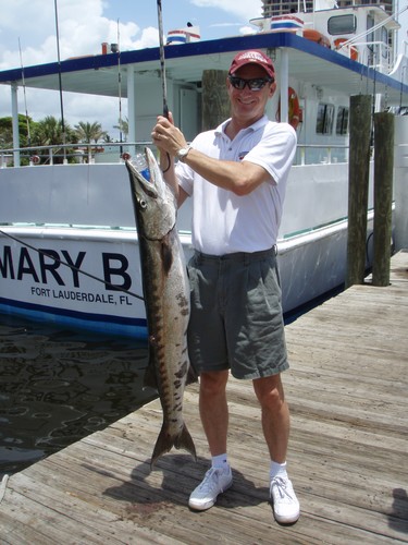 Nice barracuda caught deep sea fishing by this lucky guy