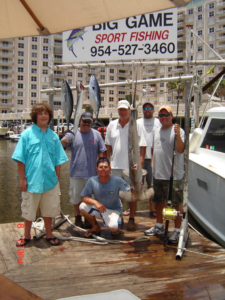 Nice catch by this family on a deep sea fishing charter with Fishing Headquarters