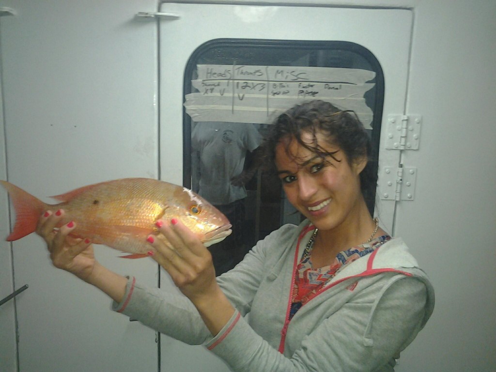 nice snapper for this lady angler