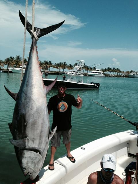 Giant Tuna Caught on Deep Sea Sport Fishing Trip