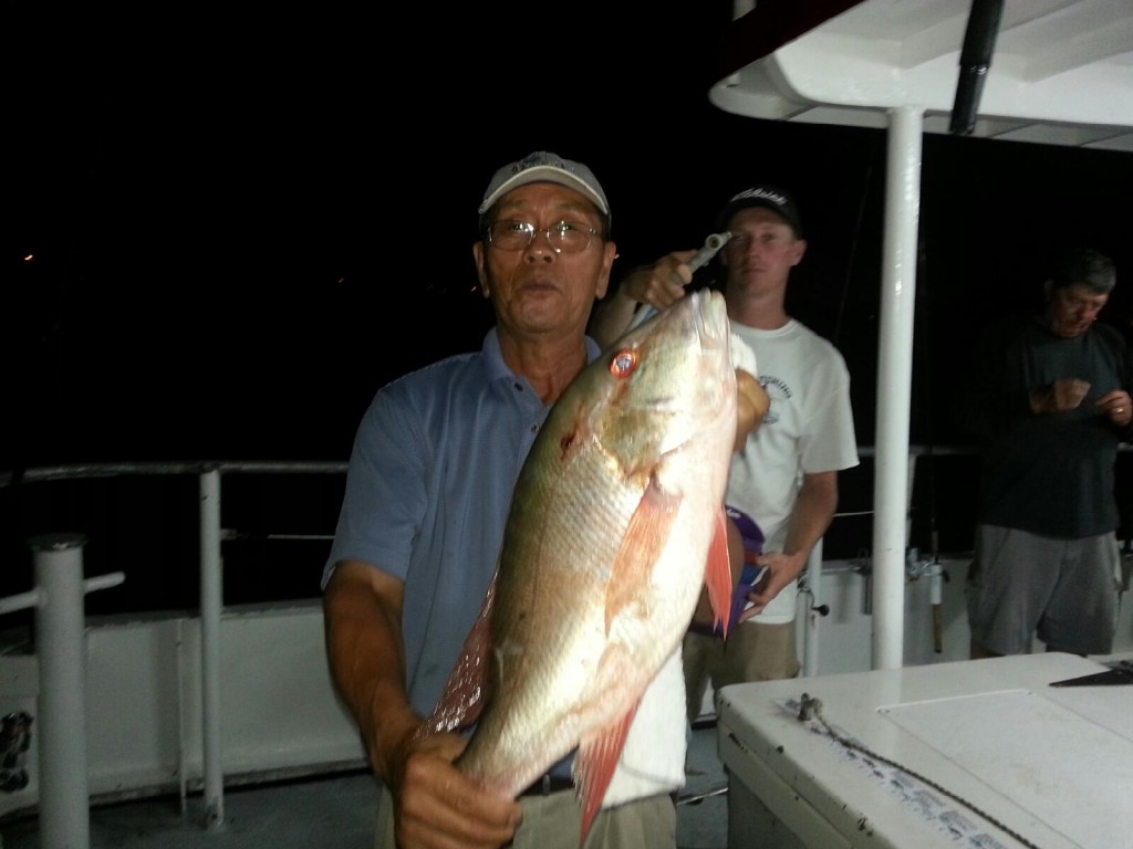Nice mutton snapper caught at night