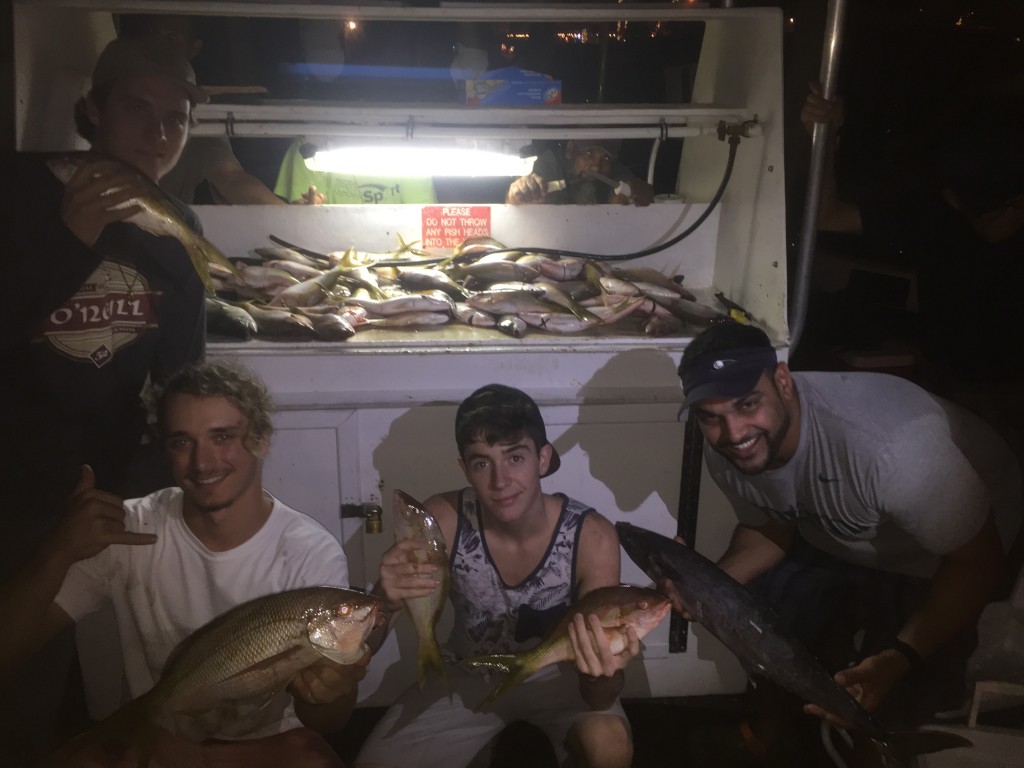 Big pile of snappers caught fishing off Ft Lauderdale
