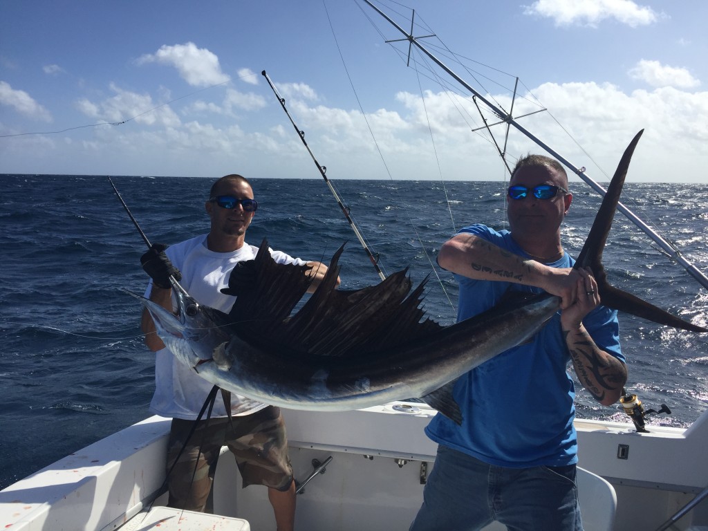 Nice sailfish caught fishing on a charter in Ft Lauderdale