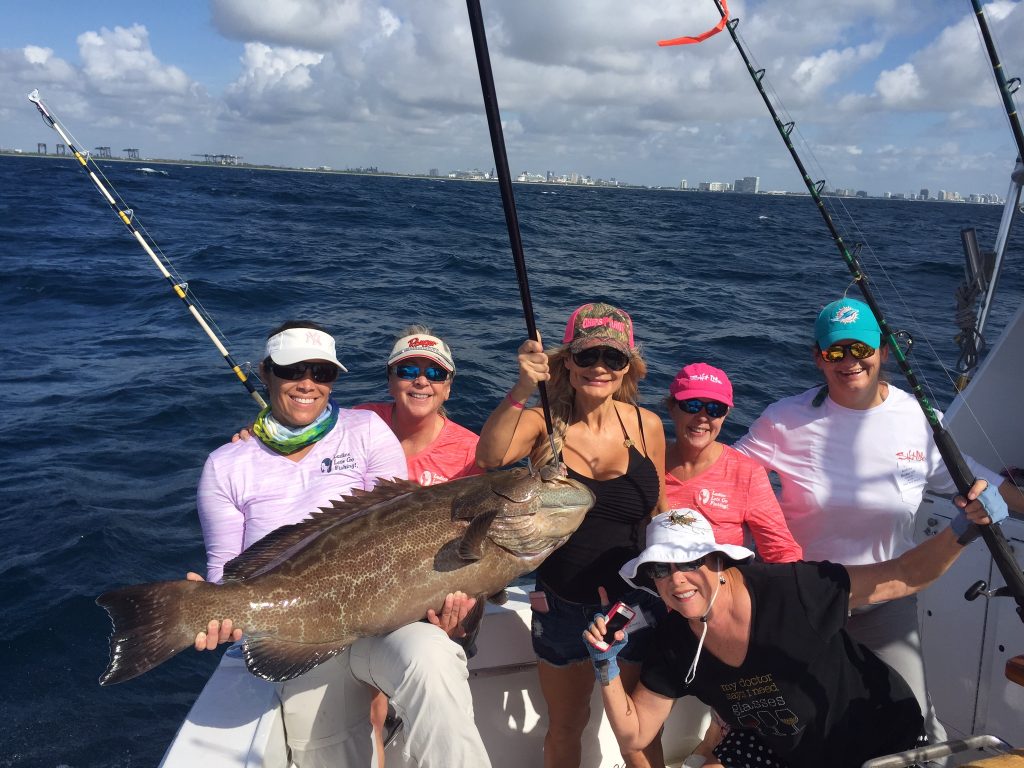 Nice grouper caught by some serious fishing gals