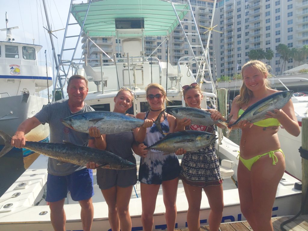 Bonitos, tunas and kingfish caught trolling the Ft Lauderdale reef