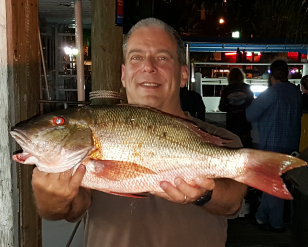 Nice mutton snapper caught on our night fishing trip
