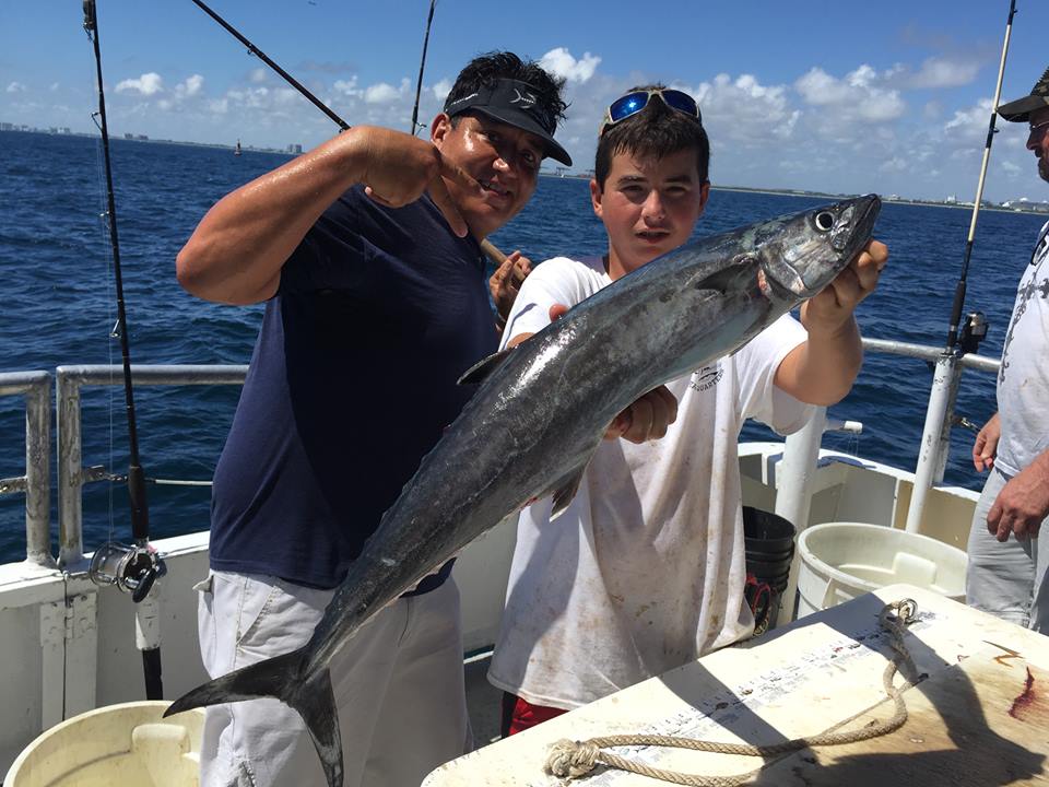 Nice kingfish just caught aboard the Catch My Drift with Capt Tito
