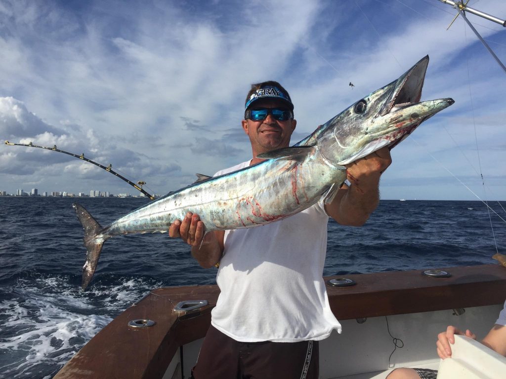 Capt. Dave Grecco holding a nice wahoo.