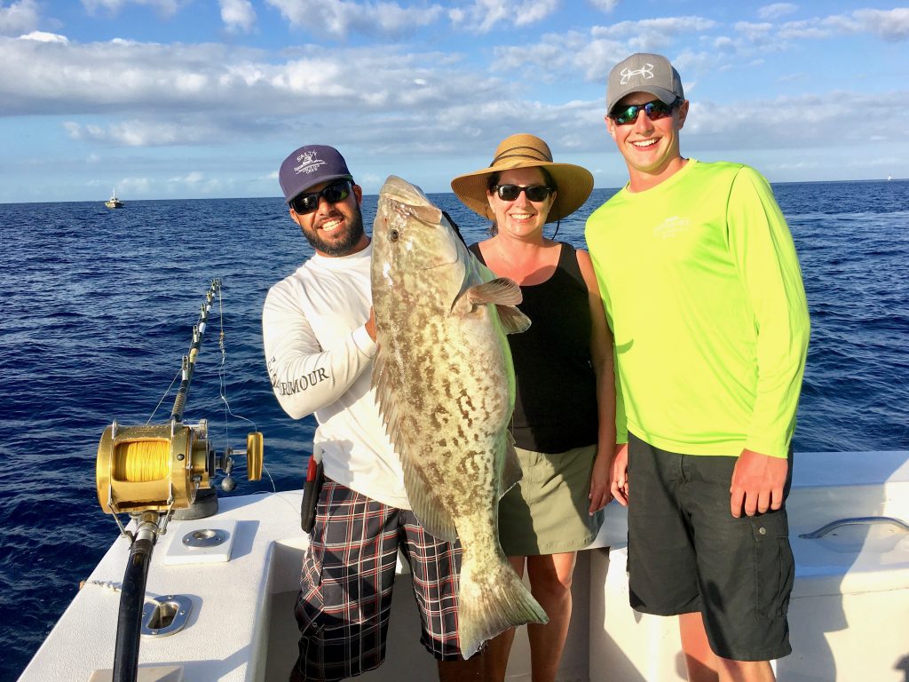 Nice grouper for these happy anglers.