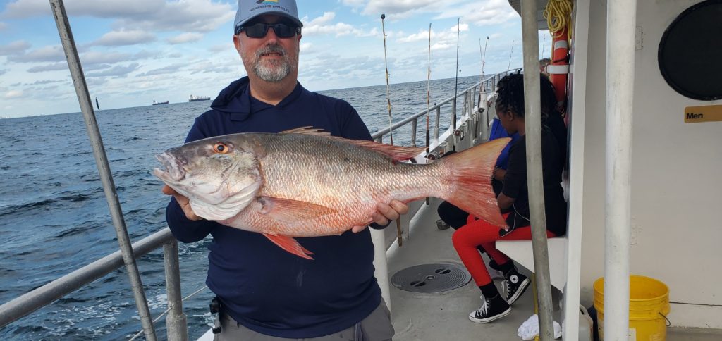 mutton snapper caught on our drift fishing trip